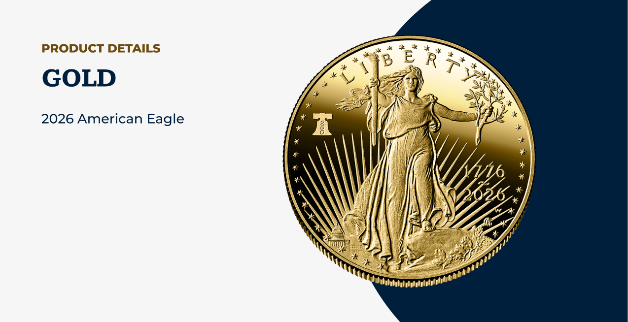 The Gold American Eagle Coin showing the obverse of the Walking Liberty